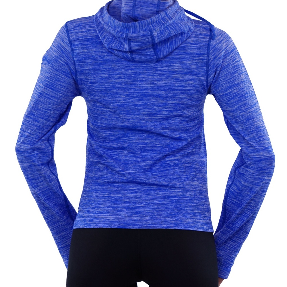 Hoodie with long sleeves and pockets Blue - Picture 2 of 5